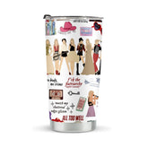 LONGXIN Singer Inspired Tumbler 20oz with lid keeps drinks cold longer.