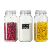 LOOIOOJ 78oz square glass jar with airtight lid keeps dry foods fresh and organized.