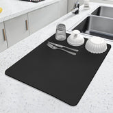 LOPNUR diatomite drying mat with absorbent surface keeps counters dry and clean