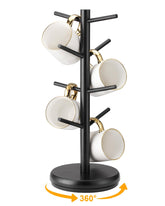 Lorbro Coffee Mug Tree 360° rotation base enables easy mug reach on a tidy counter