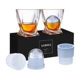 LORSIA whiskey glass set — four crystal tumblers for refined tastings.