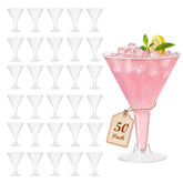 Losneg plastic martini glasses disposable 50-pack clear for elegant party service