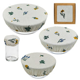 Lospara beige bowl cover set in four sizes for versatile kitchen uses like proofing and storage