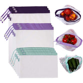 Lotus Trolley Bag nine-pack mesh bags closeup showing durable weave for groceries