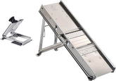 Louis Tellier Bron Coucke mandoline in stainless steel, front view for precise slicing versatility