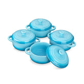 LOVECASA mini cocotte 12oz dish with lid for single servings and portion control