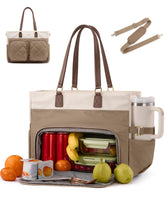 LOVEVOOK lunch tote with laptop sleeve keeps your laptop secure during commutes.