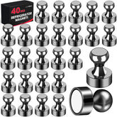 LOVIMAG compact black fridge magnets securely hold notes on a fridge.