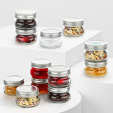 LovoIn 12-pack 4oz mason jars in clear glass for organized pantry storage