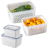 Loyanger fridge fruit storage set in small size with lid for organized freshness.