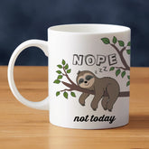 LOZACHE cute sloth mug with Have a Nice Day and Nope Not Today design for daily coffee