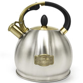LRYYBTI stovetop whistling tea kettle with 5-layer base for even heating