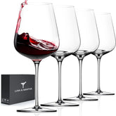 LUNA & MANTA red wine glasses set of 4 on a dining table