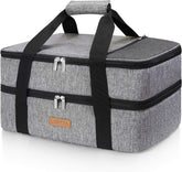 LUNCIA dual-compartments insulated casserole carrier keeping meals organized on the move.