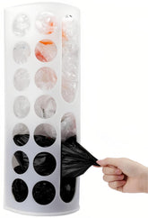 Lunies bag holder front view showing easy-access design for grocery bags