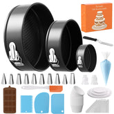LURVUO Springform pan 4-inch non-stick for easy mini cake release.