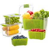 LUXEAR Fresh Container 18-cup keeps produce organized in the fridge.