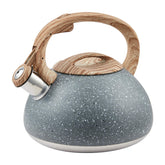LUXGRACE s-p whistling tea kettle gray assembled, quick boil for family tea time