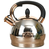 LuxGrace stainless steel tea kettle with whistle for quick boiling and easy pouring.
