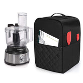 Luxja food processor cover front view protects Cuisinart or Hamilton Beach units from dust.