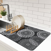 LuxStep dish drying mat with high absorption keeps counters dry.