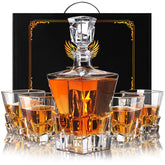 LUXULISH whiskey decanter bottle showing clear non-lead crystal for refined presentation