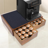 Lveesto wooden coffee pod holder drawer for organized counter space and easy pod access.