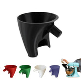 LWOGD flour funnel attaches to KitchenAid KSM150 for mess-free pouring into the bowl