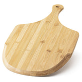 LX LERMX bamboo pizza peel with smooth surface for easy crust transfer.