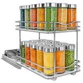 LYNK PROFESSIONAL pull-out spice rack in cabinet for easy access and organization.