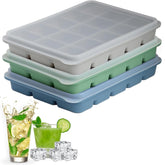 LYQOQYL ice cube tray with green lid for easy release and odor control