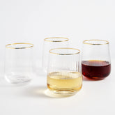 Lysenn stemless wine glasses set of four with a clean, easy-hold silhouette.