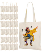 Lzerking 24-pack canvas tote bag, 14x15 inches, ready for sublimation and customization.