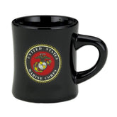 M. Cornell Marine Corps decal mug with black glaze, 8 oz capacity