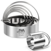 M JINGMEI biscuit cutter 2inch with handle for precise round cookies.