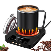 Mabahoo coffee mug warmer with 16oz mug keeps drinks warm at your desk.