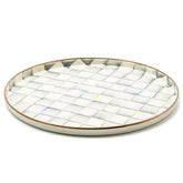 MACKENZIE-CHILDS enamel round tray in Sterling Check for chic entertaining
