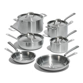 Made In 10-piece stainless clad set showing professional versatility.