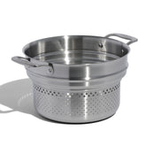 Made In pasta insert in pot shows even heat distribution for consistent results