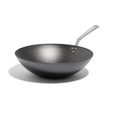 Made In wok 13-inch seasoned carbon steel surface for even heating and easy release.