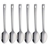 Magatu dongbo 13-inch serving spoons in polished stainless steel for elegant buffet service.