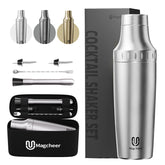 Magcheer Hybrid Cocktail Shaker with vacuum-insulated body keeps drinks ice-cold and hands dry.