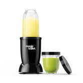 Magic Bullet blender base with compact design for quick blends and sauces.