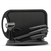 Magicorange 7-piece knife set displayed in block for organized, safe kitchen storage.