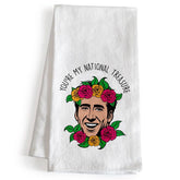 MAINEVENT You Are My National Treasure kitchen towel features bold graphic for fun kitchen decor.