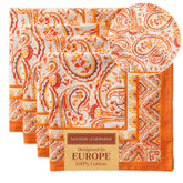 Maison d'Hermine Palatial Paisley napkin close-up watercolor detail for festive holiday tables.