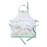 Maison d'Hermine Snowy World apron front view with watercolor artwork for festive cooking