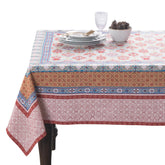 Maison d' Hermine tablecloth rectangle with watercolor design, ideal for festive gatherings.