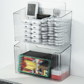MAKIOTEKO adhesive cabinet door organizer 2-pack keeps items tidy and within reach.