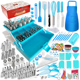 Makmeng 368pcs cake decorating kit with storage case for organized decorating sessions.